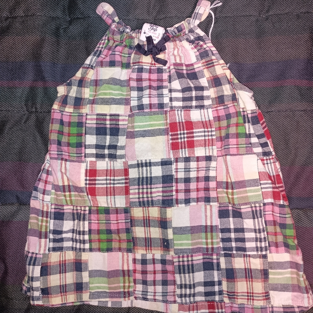 GAP Toddler Multicolor Plaid Tank